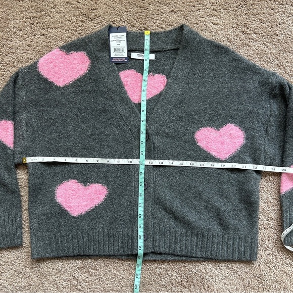 Smash + Tess Eloise Heart Heather Charcoal Combo Cardigan NWT XS/S - Picture 8 of 9